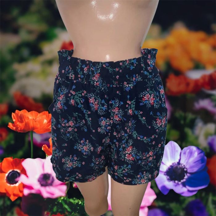 Short bleu marine fleuris - Stars - Taille S/M