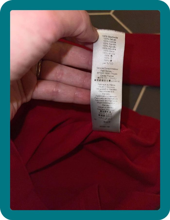 T-shirt manches longues col Claudine brodé 10 ans - Petit Bateau - photo numéro 5