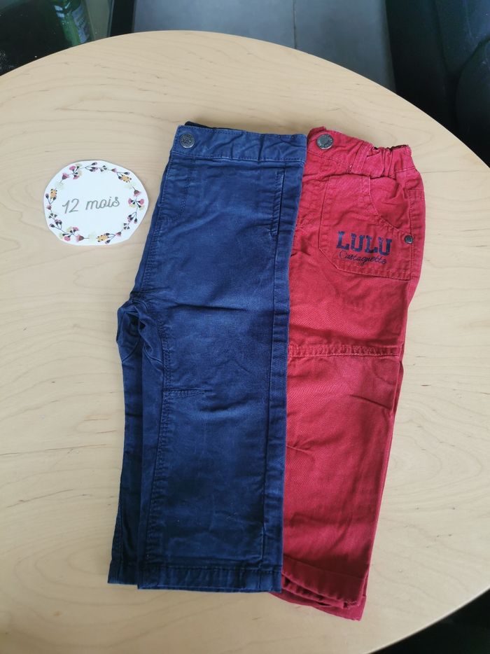 Lot de 2 pantalons bébé garçon 12mois lulu castagnette et orchestra