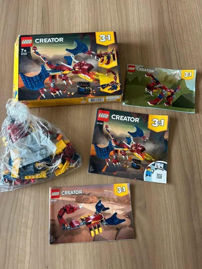 Lego creator 3en1 le dragon de feu 31102 - photo numéro 4