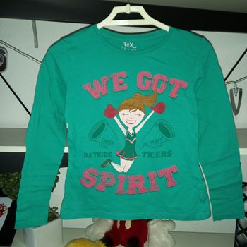 💚Tshirt ML vert très bon état imprimé💚