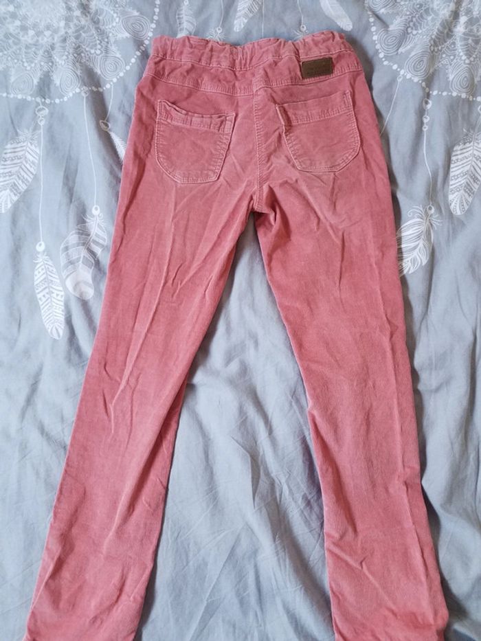 Pantalon skinny en velour rose TAO - photo numéro 5