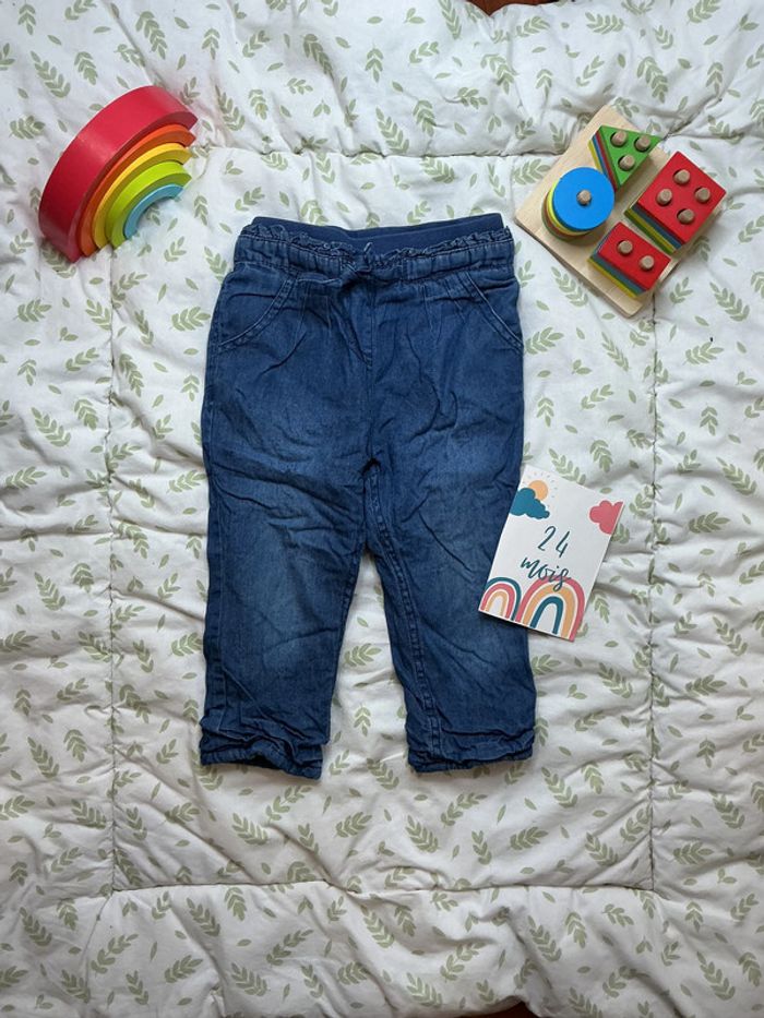 jean bleu foncé doublé kimbaloo 24 mois