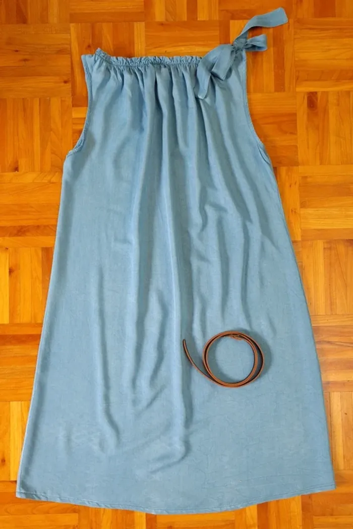 Robe jean avec ceinture T38/40 - photo numéro 6