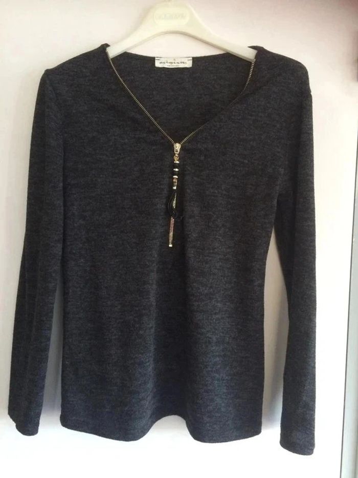 Pull gris foncé 36/38