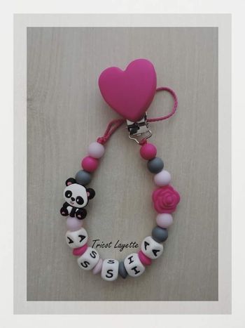 Attache tétine panda