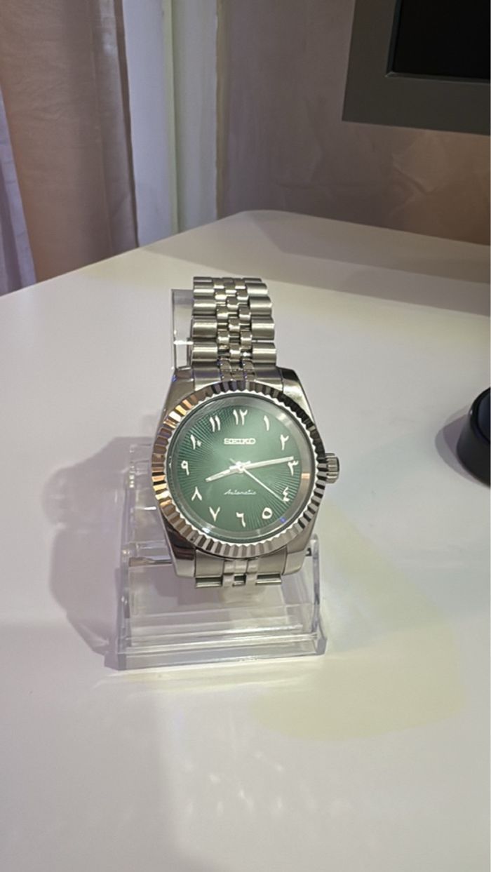 Montre seiko mod Green arabic dial cadran vert - photo numéro 3
