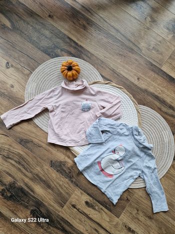 Lot de 2 t-shirts manches longues col roulé – 18 mois