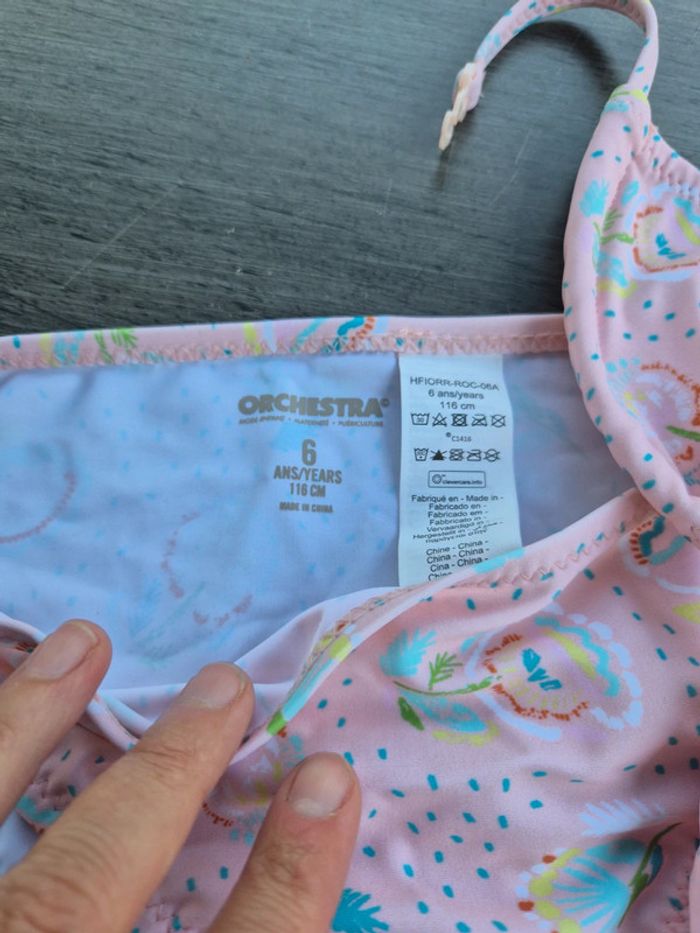 Maillot de bain piscine plage fille 6 ans orchestra - photo numéro 3