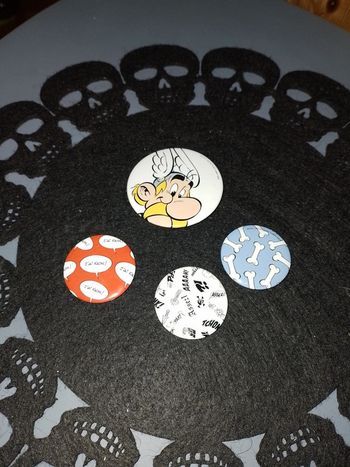 Lot de 4 badges Asterix