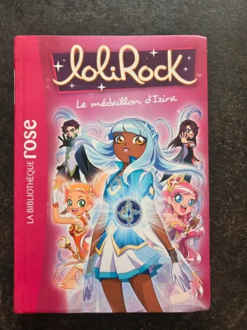 Livre bibliothèque rose loli rock le médaillon d izira