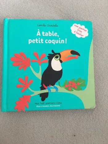 Livre a toucher À table petit coquin