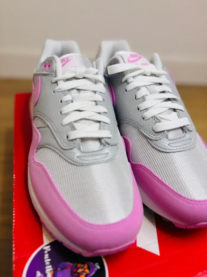 Nike Air Max 1 '87 Metallic Platinum Rose Rise Taille 44 - photo numéro 3