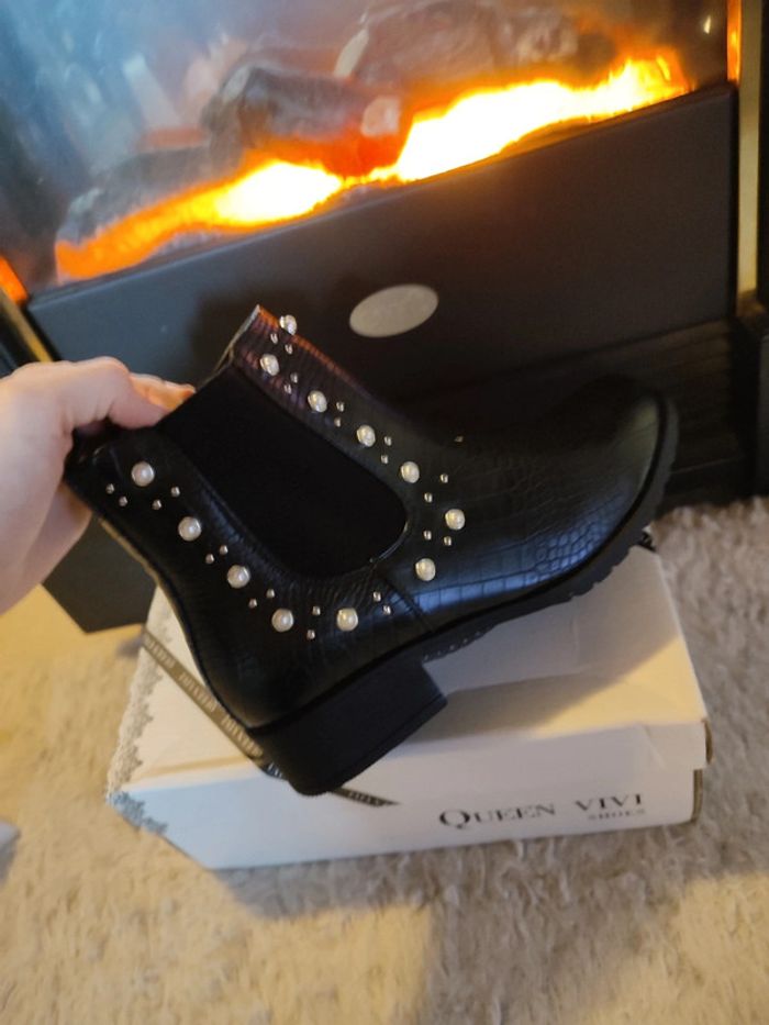 Bottines neuves perles - photo numéro 4