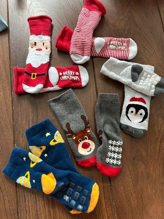 lot de 5 paires de chaussettes chaudes antidérapantes