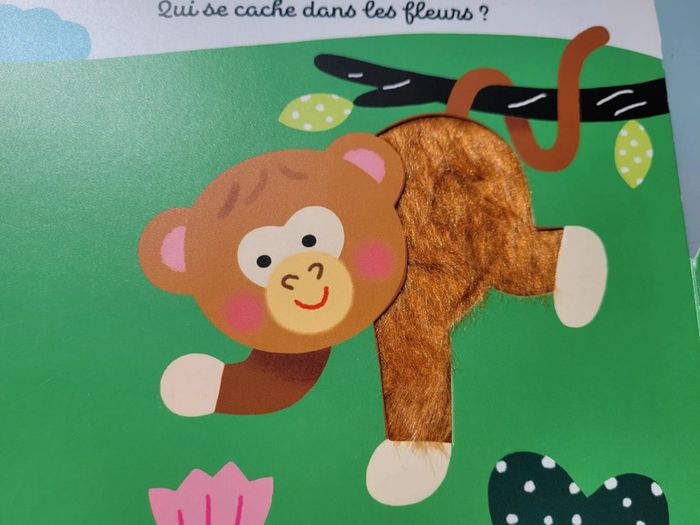 Livre à toucher Collection Petit-doux Fleurus 🐆 Cache-cache dans la jungle 🐊 72 - photo numéro 11