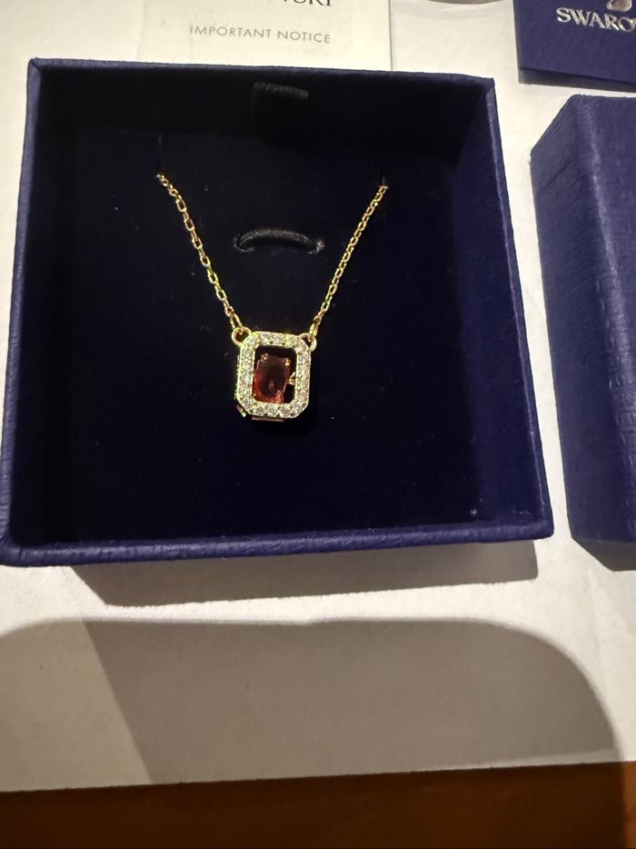Colliers Una doré rose Swarovski