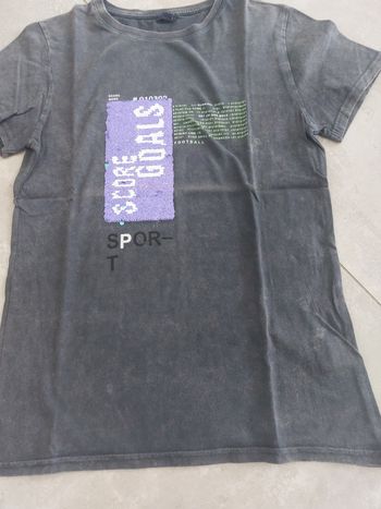 Tee shirt kiabi 12 ans à sequins football