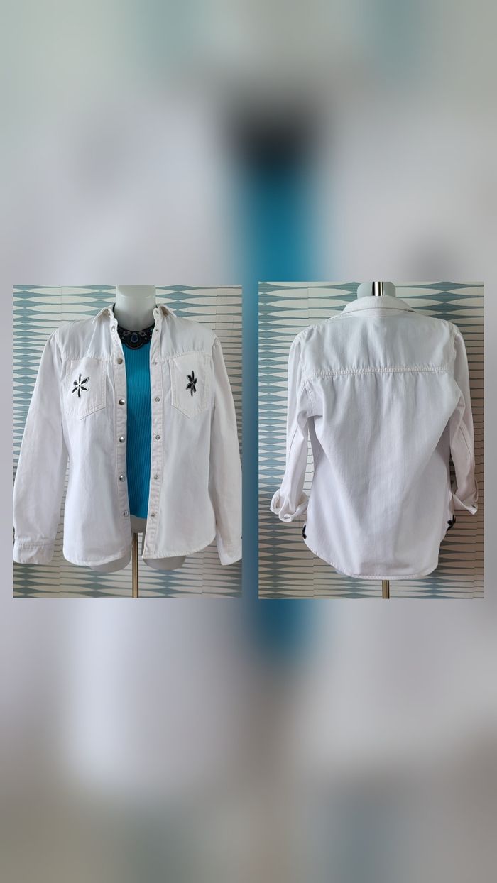 Veste surchemise blanche Camaïeu taille XL excellent état