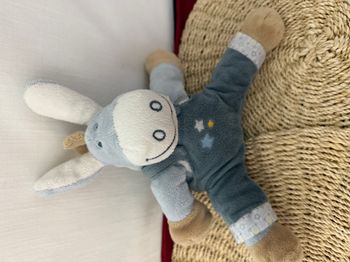 Peluche Doudou Ane Paco NOUKIE'S salopette étoiles Victor Lucien