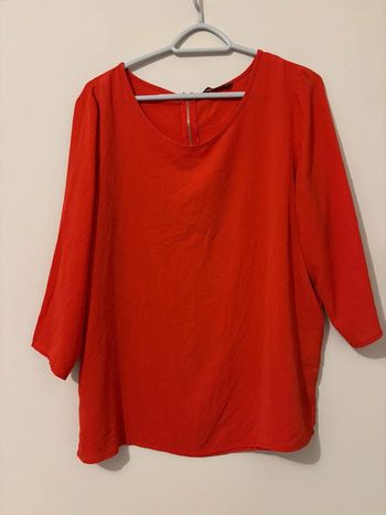 Blouse rouge manche 3/4