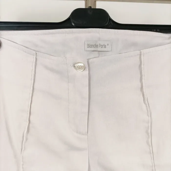 Pantalon blanc Vintage - tribal bas du dos - Blancheporte - taille 40 Couture apparentes A383 - photo numéro 5
