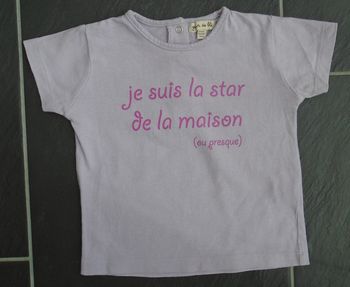 Joli tee shirt de star fille 12 mois (74 cm)