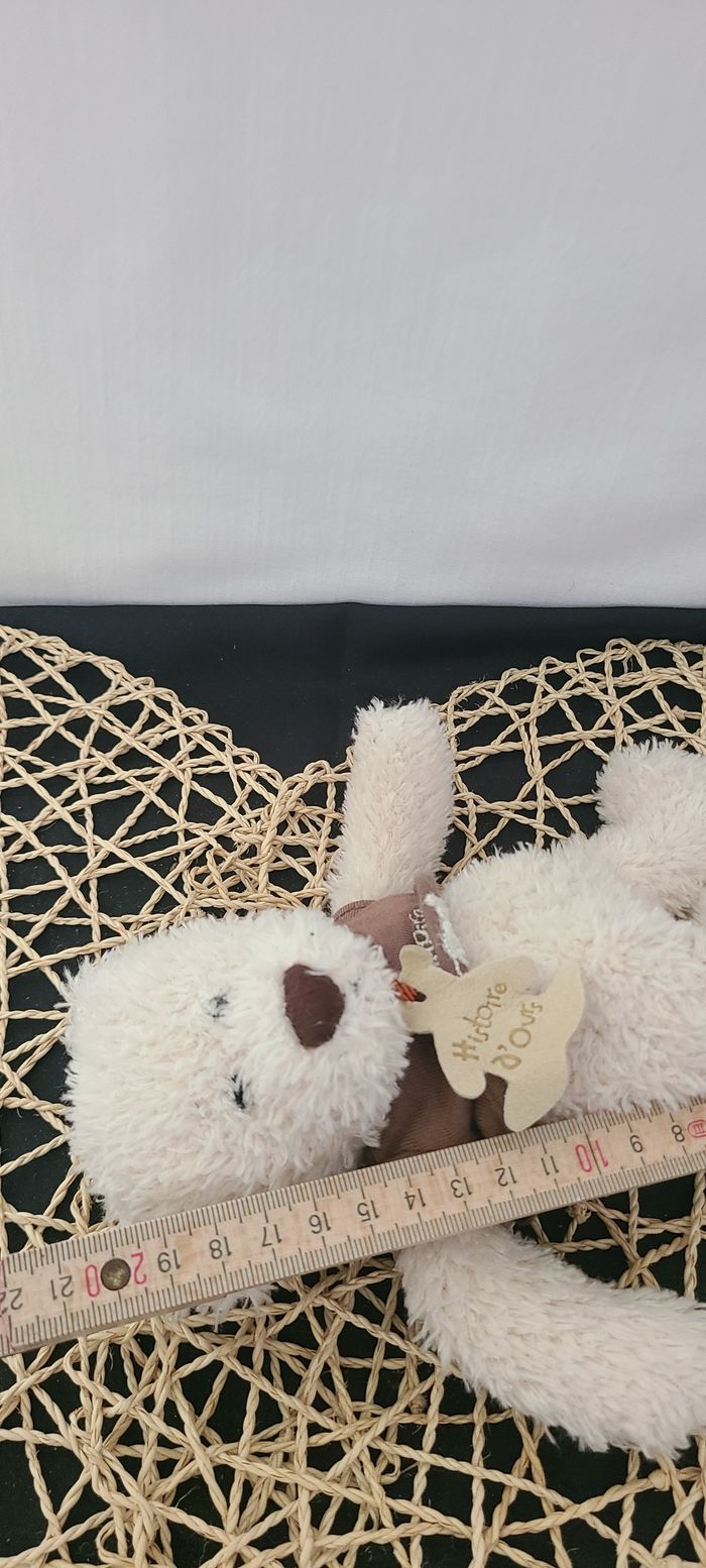 Doudou Peluche Histoire D'ours Ecru Tee Shirt Marron - photo numéro 3