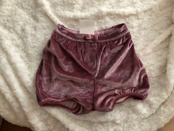 Short velours rose 18 mois