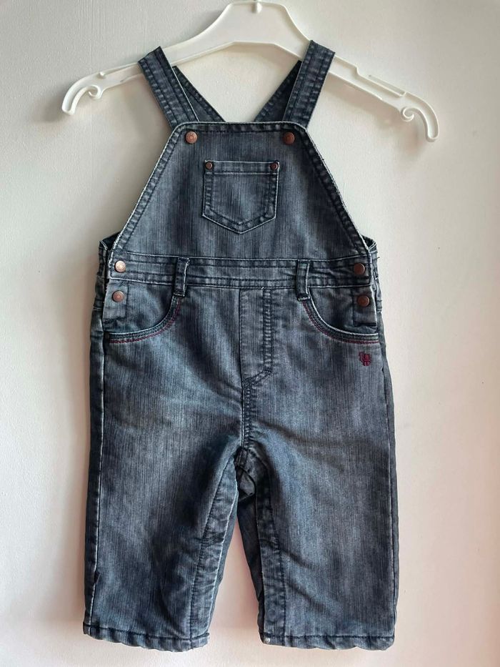 Salopette en jeans T 6 mois "Obaïbi"