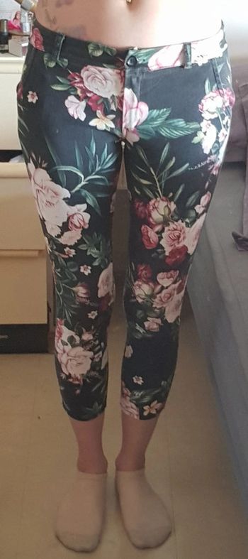 Pantalon été fleuri taille s
