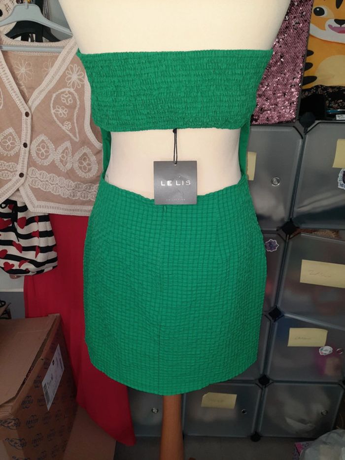 Robe bustier courte verte 38 Le Lis neuf avec étiquette 🏷 #lora11femme38 - photo numéro 3