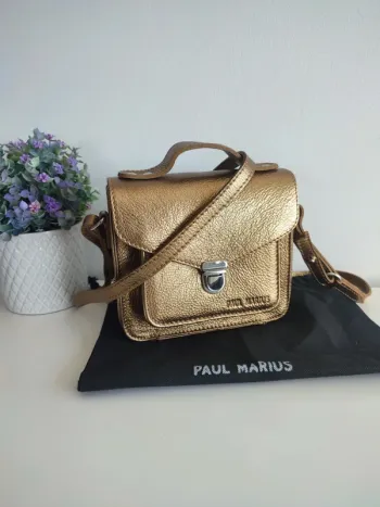 Sac en cuir Mademoiselle Georges XS doré Paul Marius