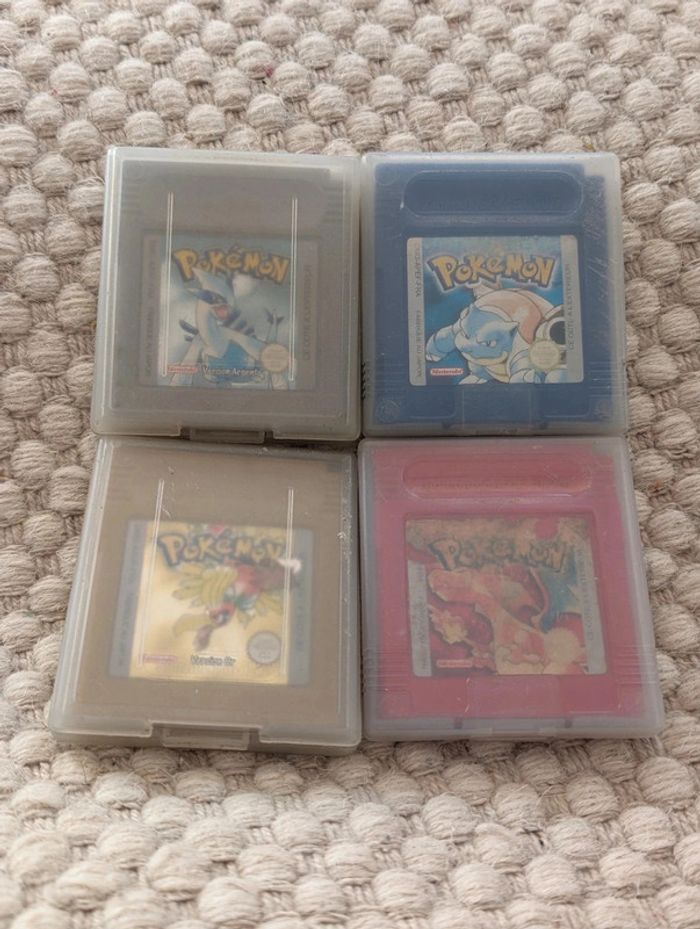 Lot 4 jeux Pokémon (Rouge, Bleue, Or et Argent) Nintendo GameBoy Fr Authentiques - photo numéro 4