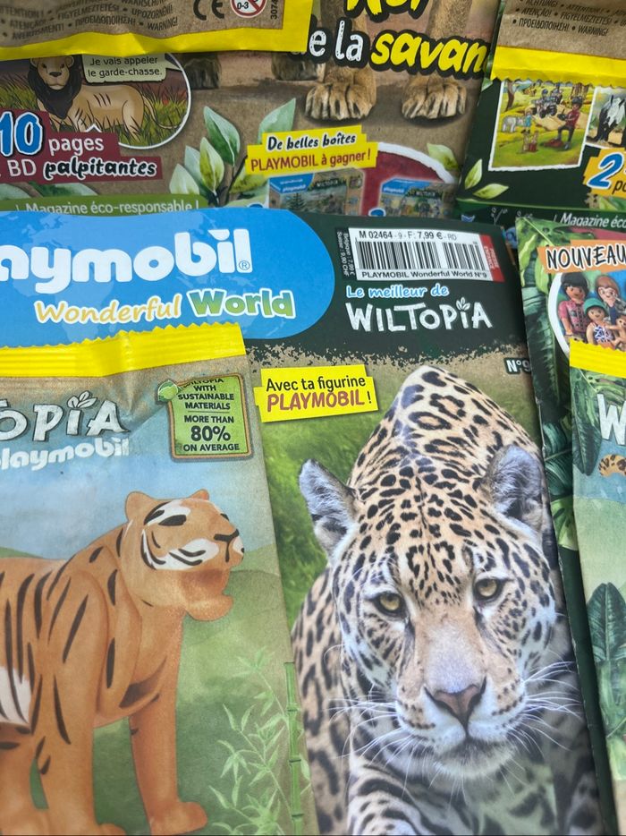 Lot de 4 livres D’activités Magazines Playmobil Wiltopia Avec leurs figurines animaux Neuf - photo numéro 2