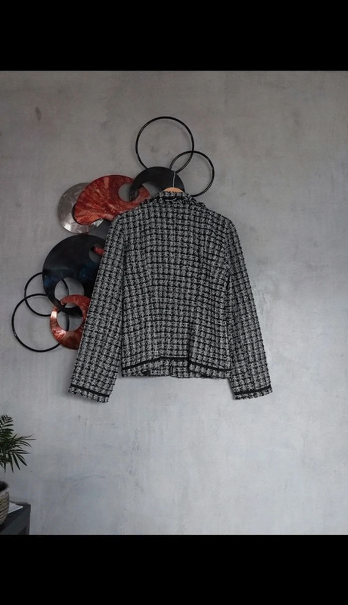 Veste tweed noire et blanche Affinités par Armand Thiery - photo numéro 2
