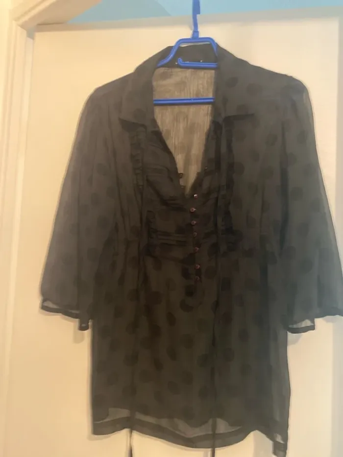 Tunique noire en voile