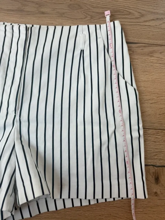 Short blanc à rayures, femme Camaïeu taille 42 - photo numéro 10
