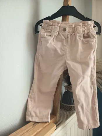 Jean boyfriend Tape à l'oeil Rose pâle 18 mois