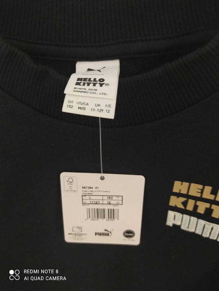 Sweat hello Kitty taille 12ans neuf Puma - photo numéro 3