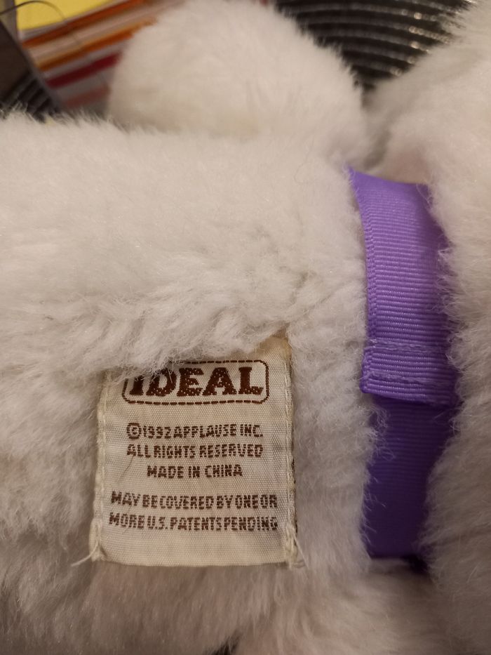 Peluche lapin vintage magic glow friends idéal applause 1992 - photo numéro 6