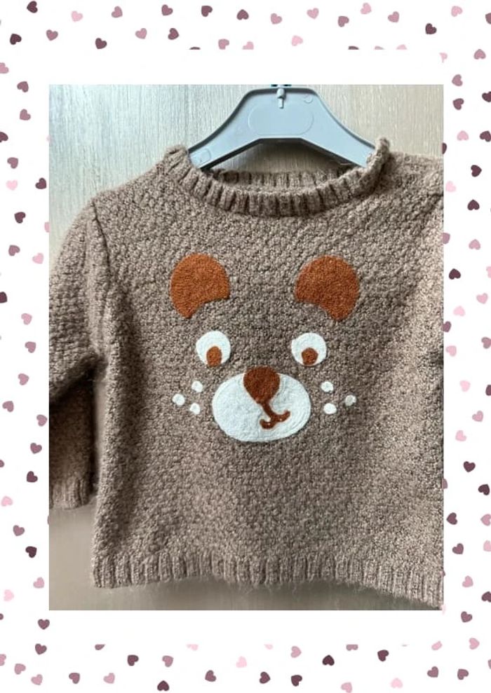 Pull Ours Kiabi 12 mois marron - photo numéro 4