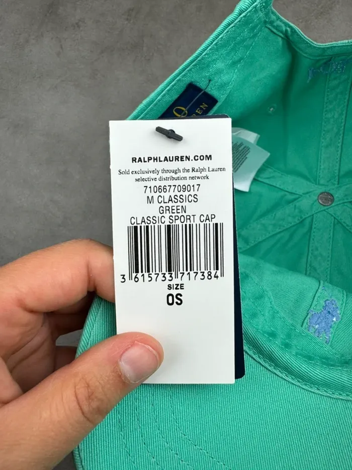 Casquette Ralph Lauren Verte Turquoise Logo Brodé Neuve - photo numéro 7