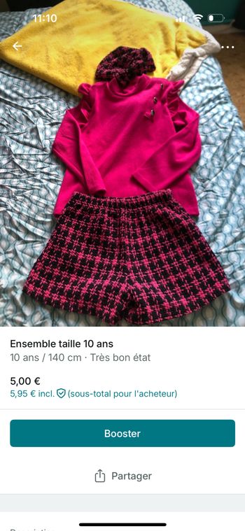 Ensemble taille 10 ans