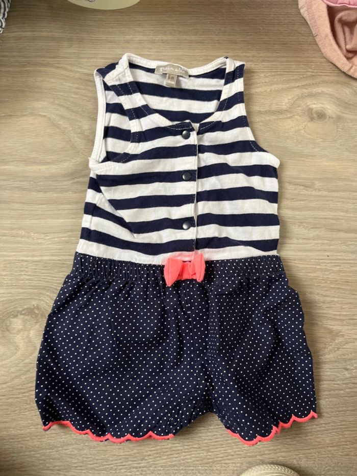 Combishort marin grain de blé 6 mois