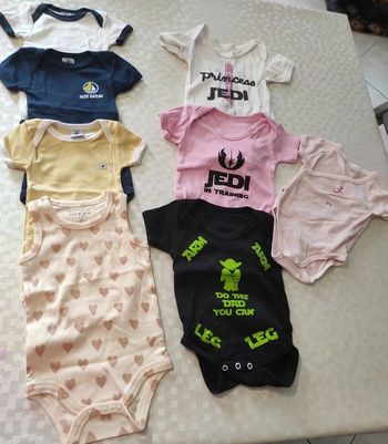 Bodies manches courtes 6 mois fille