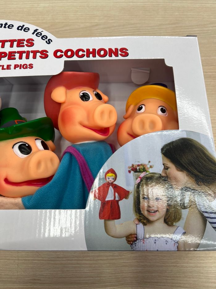 Marionnettes Les Trois Petits Cochons neuves - photo numéro 3