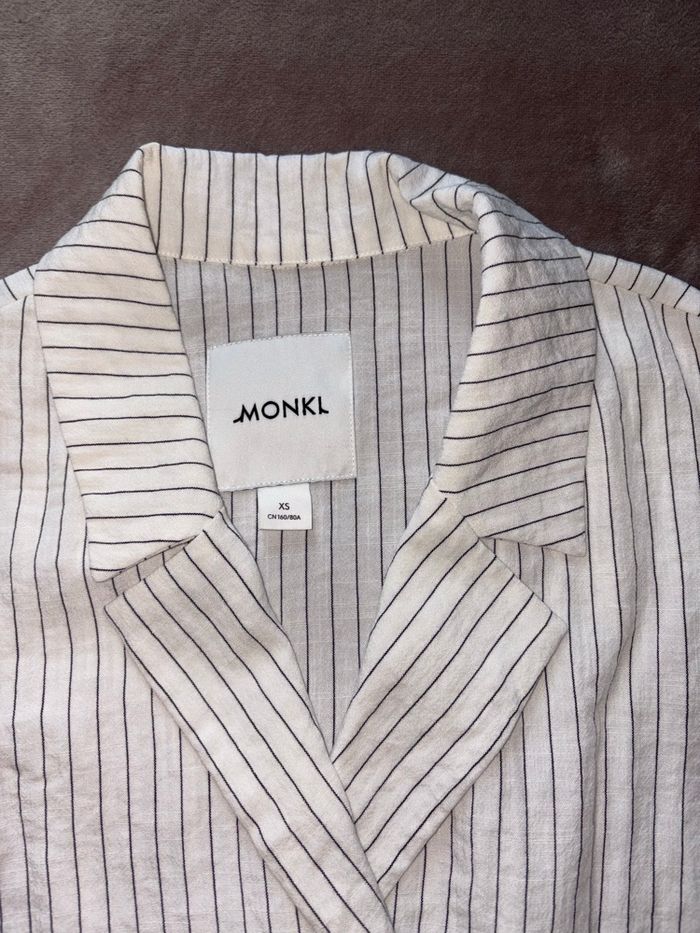 Blazer long Monki taille XS blanc en très bon état - photo numéro 7