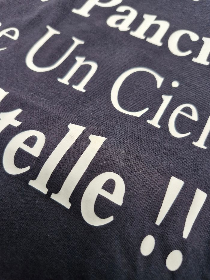 T-shirt humoristique manches courtes bleu marine et blanc - photo numéro 5