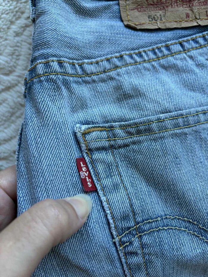 Jean Lévis 501 homme coupe droite coupe droite bleu effet délavé taille W30 M/40 L/34 Y2K - photo numéro 3